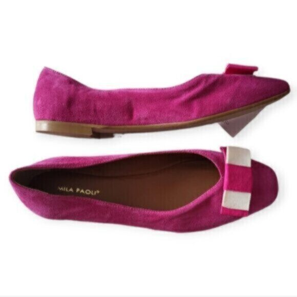 Mila Paoli Italy Leather Ballet Flats NWT Sz 9 - Picture 2 of 6